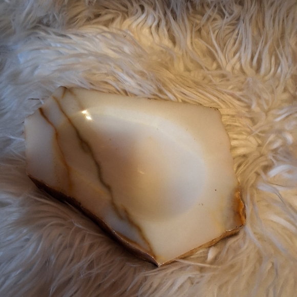 Vintage white onyx ashtray - Picture 7 of 8